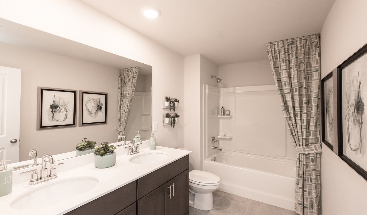 Dakota floorplan modeled at a Meritage Homes community in Dawsonville, G.A.