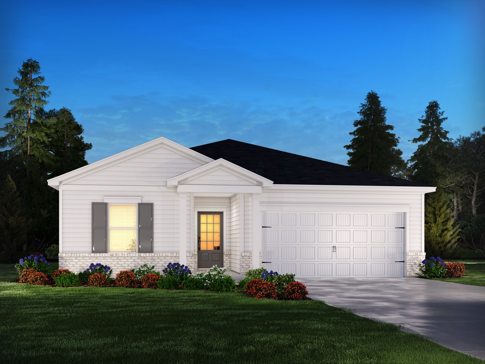 The Gibson floorplan with Elevation B modeled at Preserve at Mountain Creek.