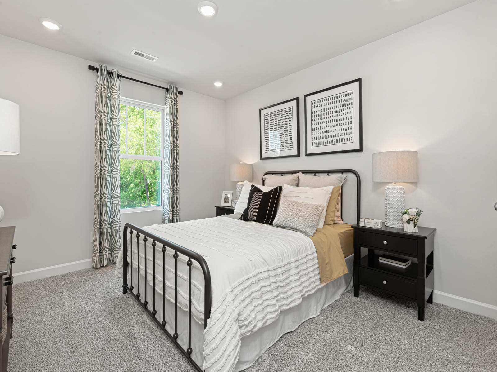 This secondary bedroom is great for guests or your home office.