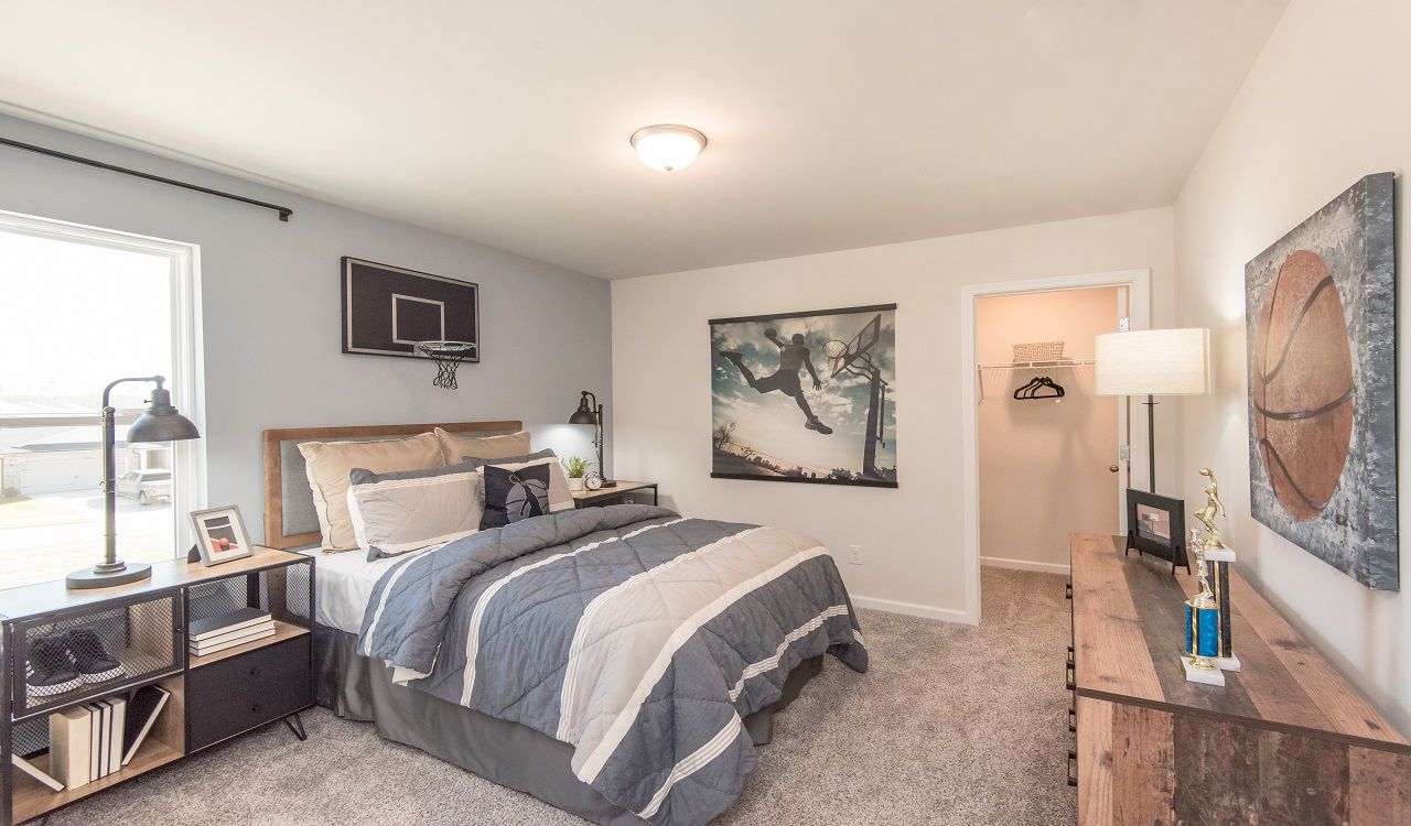 Three secondary bedrooms round out the upstairs.
