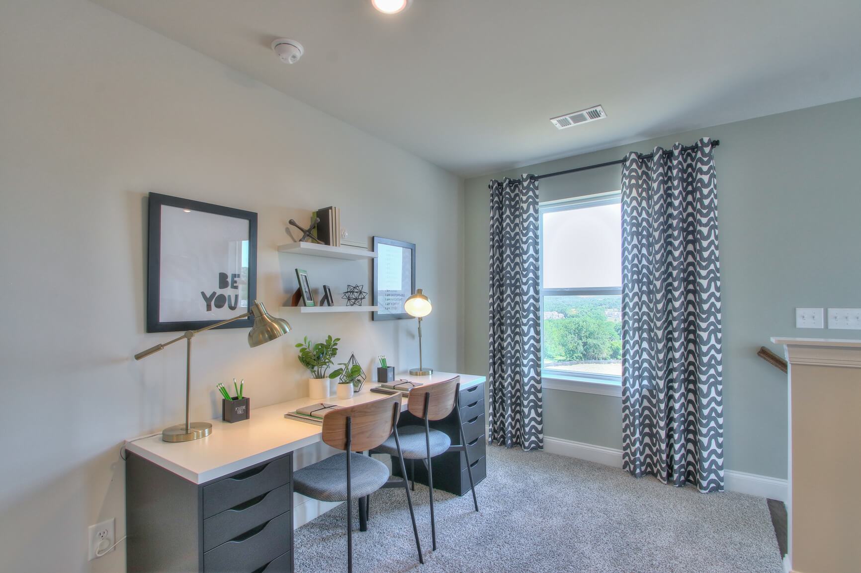 There's even space in the loft for a home office.