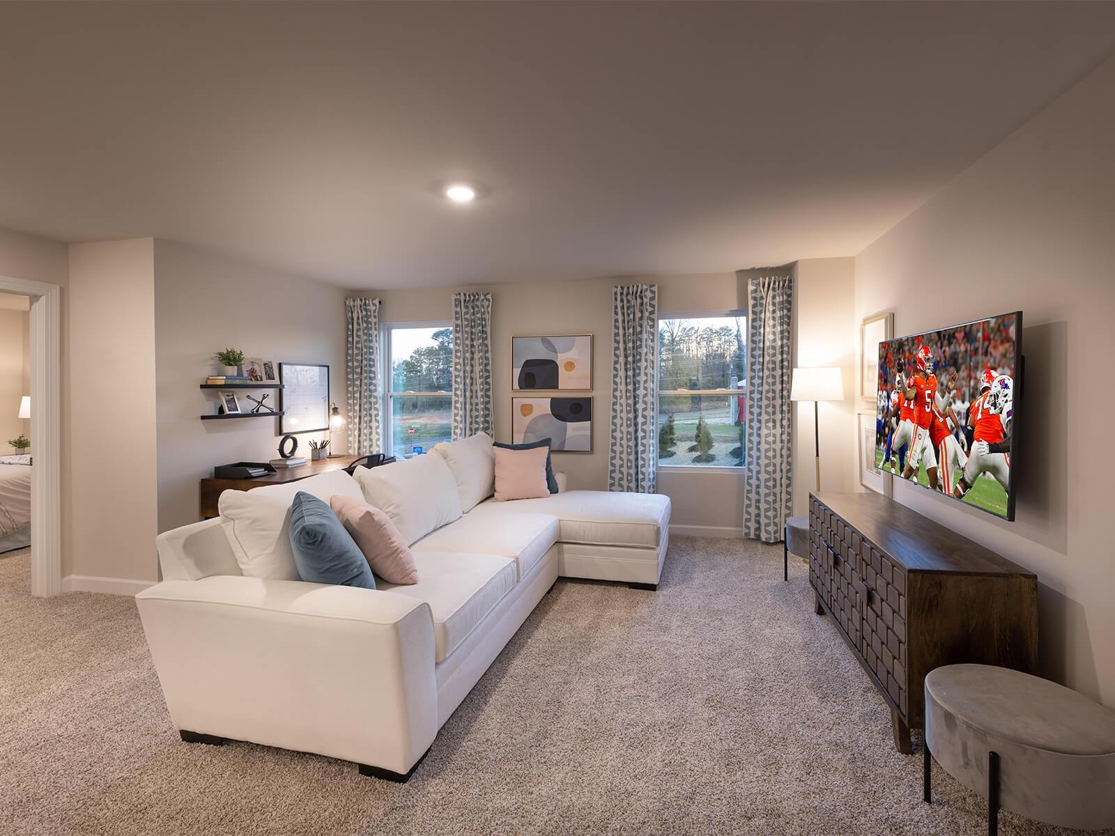 Enjoy game nights in the upstairs loft.