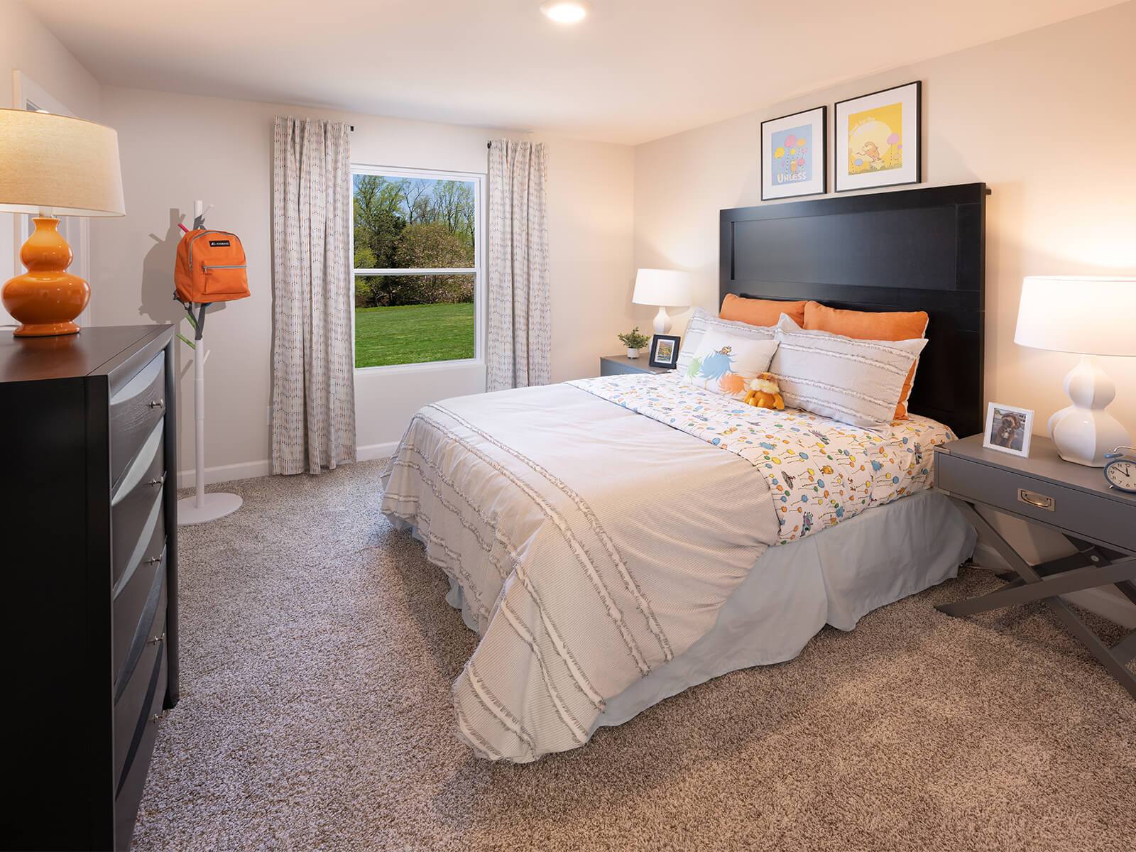 Secondary bedrooms give kids their own space to relax.