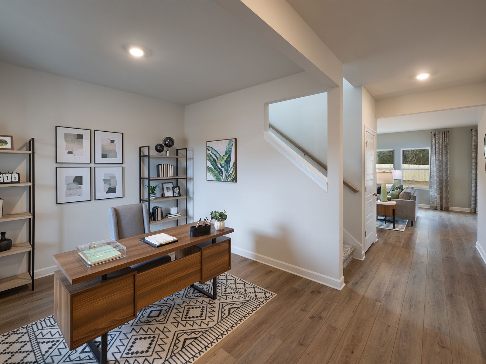 Turn flex-space into a home office.