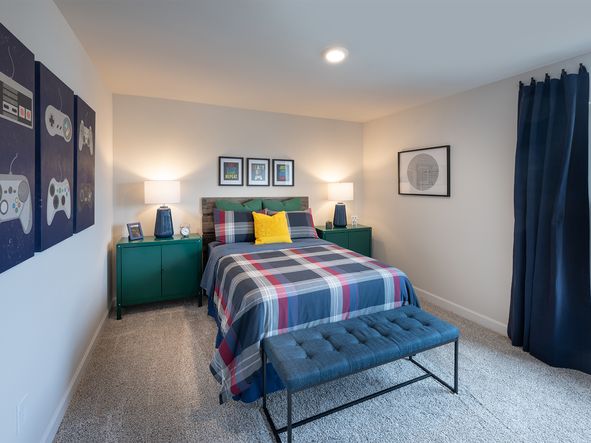 Secondary bedrooms give kids their own space to relax.