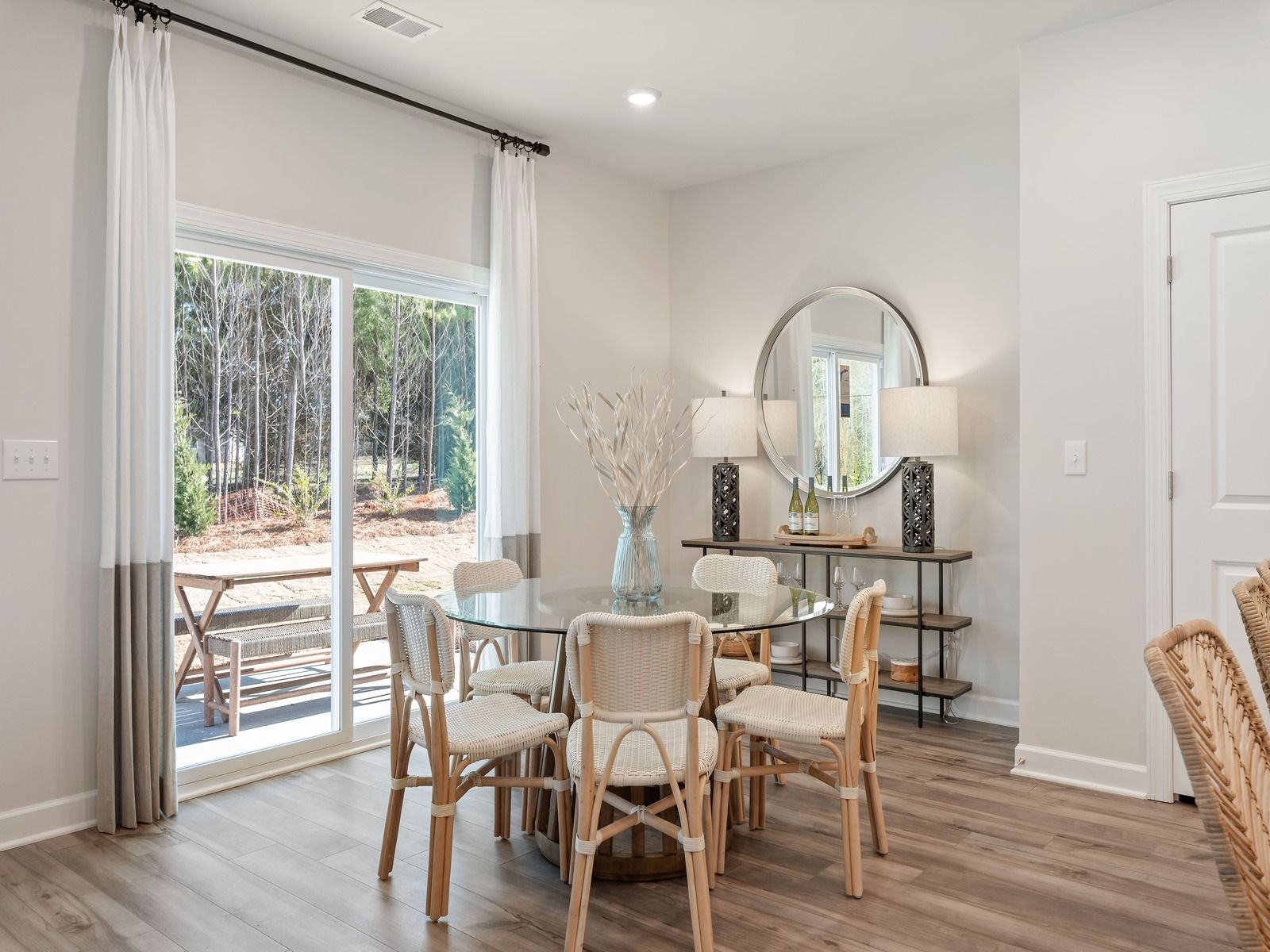 Create a dining area or breakfast nook in the spacious great room.