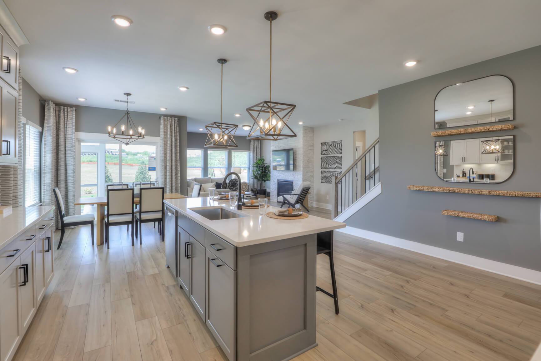The open floorplan allows for easy entertaining.