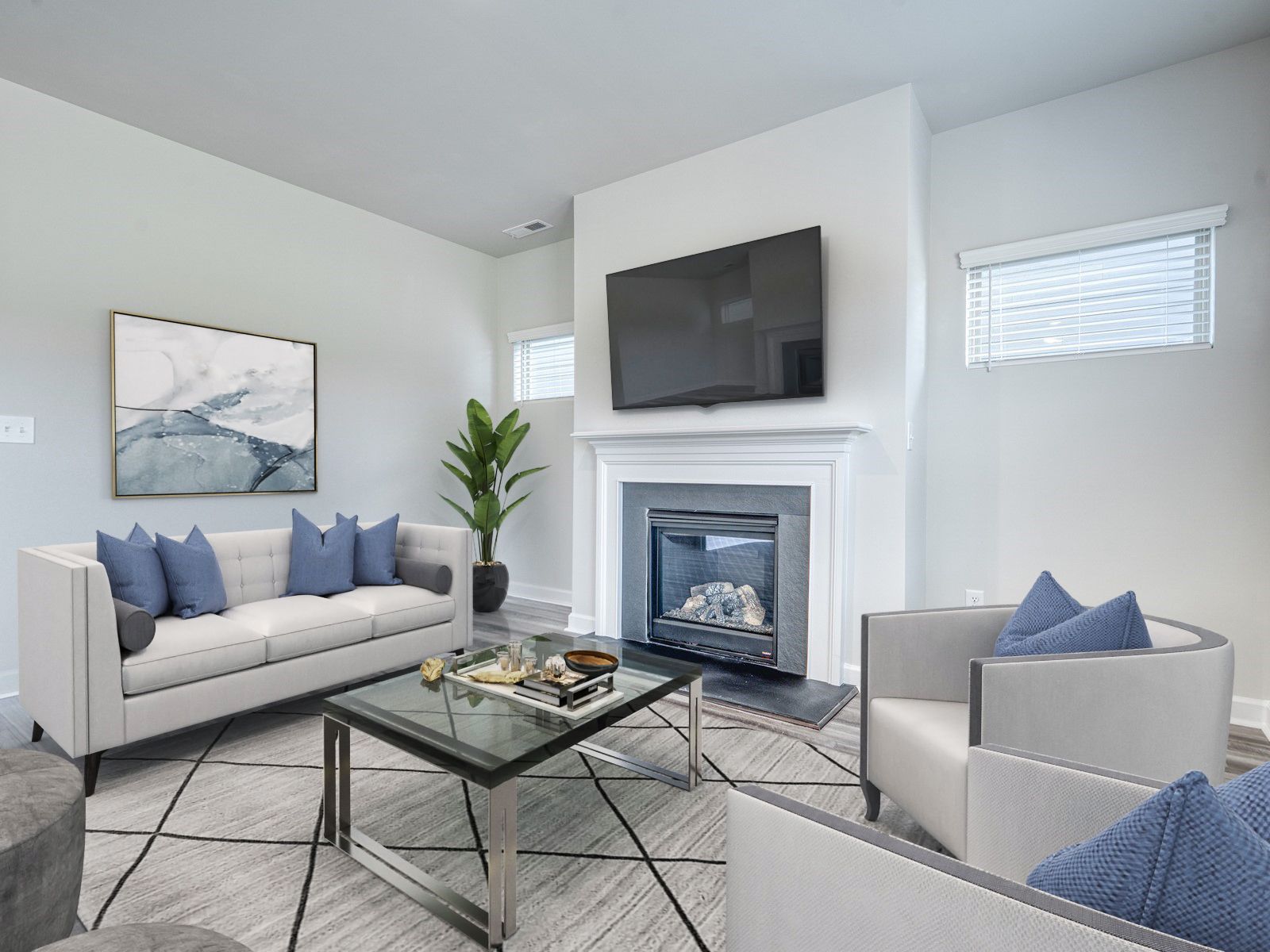 The open-concept floorplan gives you easy access from the kitchen to the great room.