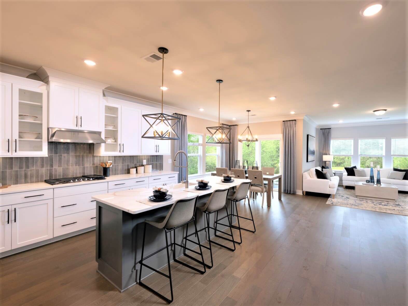 The open-concept living space is an entertainers dream.