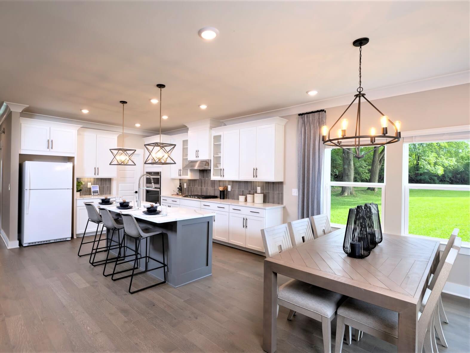 A dining area offers the perfect place for meals with friends and family.