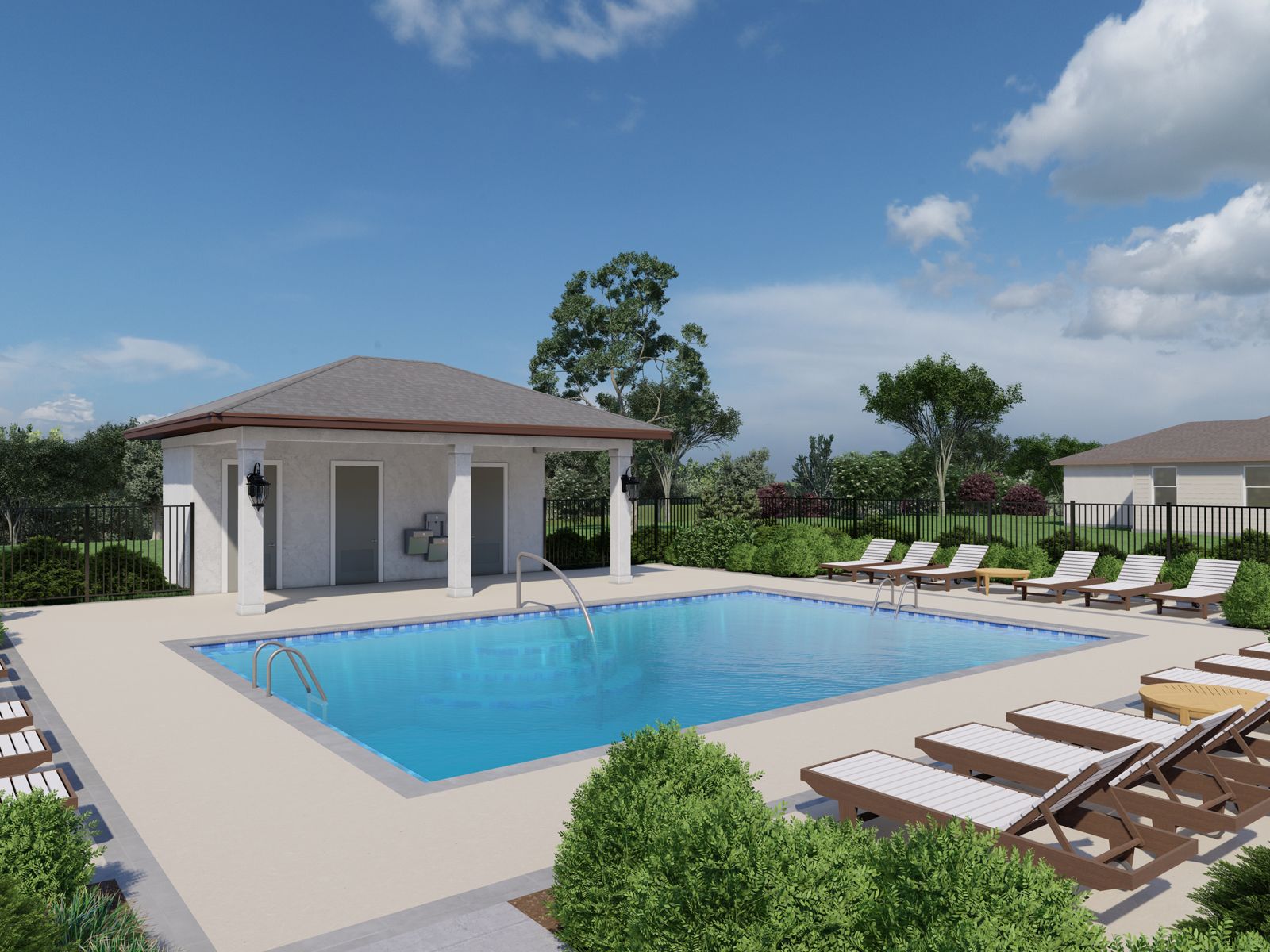 Community pool at The Reserve at Van Oaks.