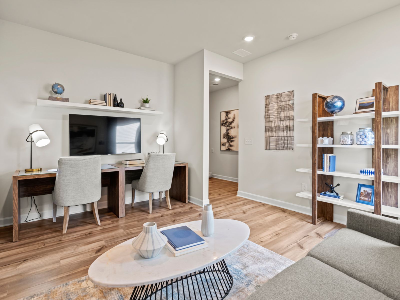 Turn your flex space into an at-home office. Photography from Clear Pond in Myrtle Beach, SC.