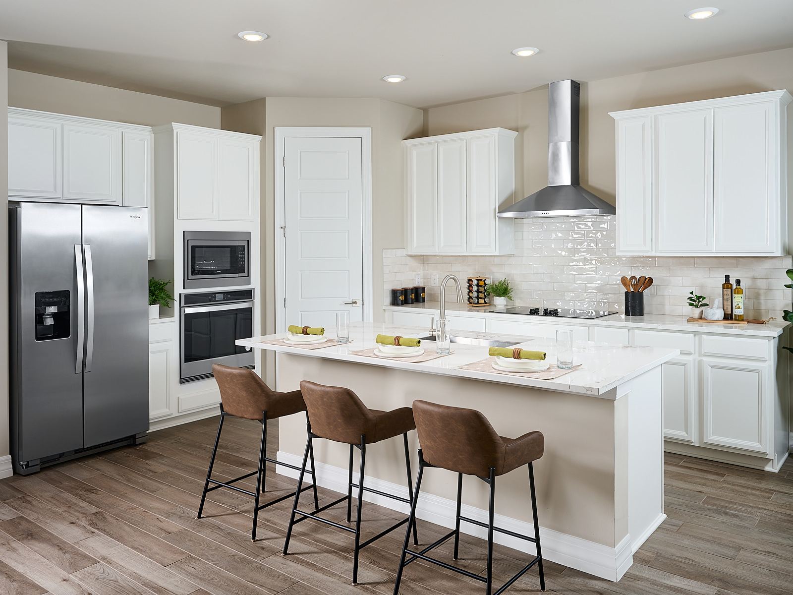 Kitchen in the Willet floorplan modeled at Crescent Lakes at Babcock Ranch