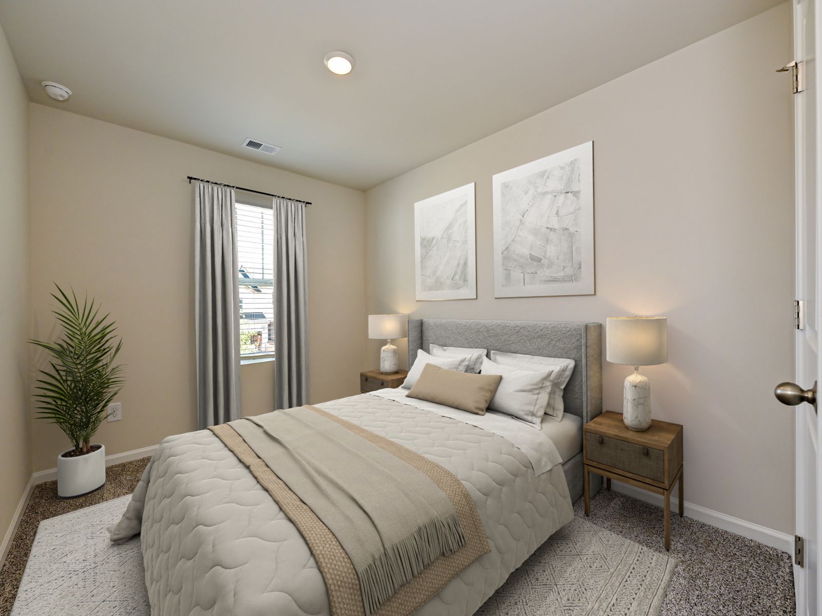 The secondary bedrooms are perfect for guests.