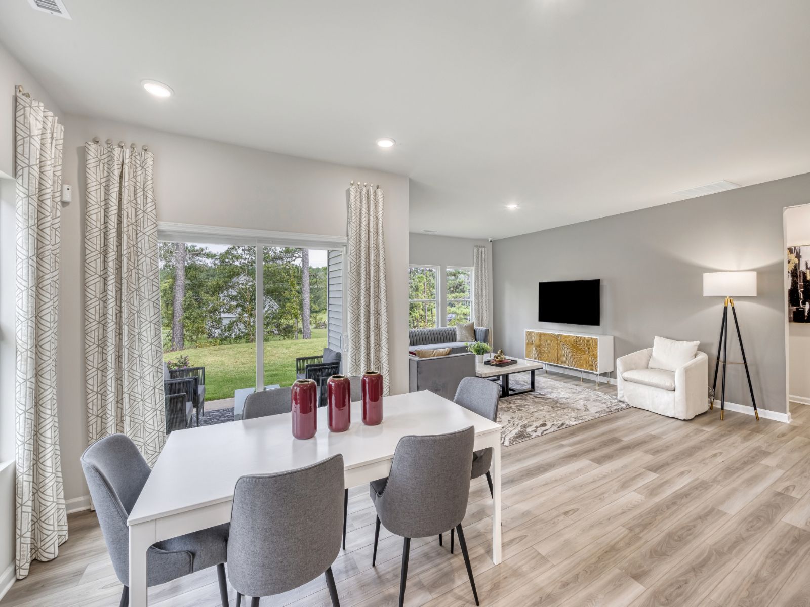 Dining area in the Sherwood floorplan at a Meritage Homes community in Garner, NC.