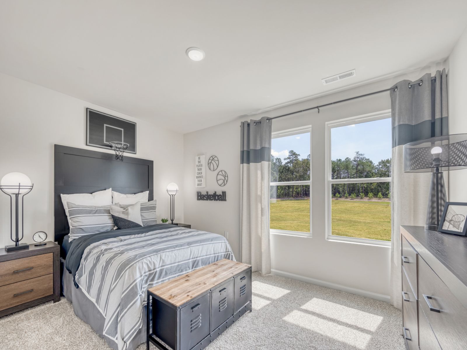 Secondary bedroom in the Sherwood floorplan at a Meritage Homes community in Garner, NC.