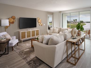 The Family Room Jasmine Floorplan Modeled at Salt Meadows