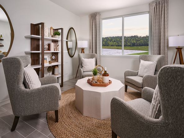 The Jasmine floorplan modeled at Salt Meadows.