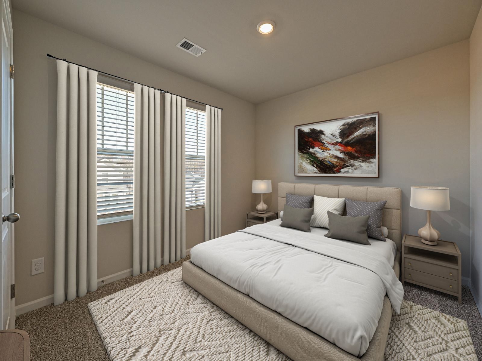 The primary bedroom is the best spot to relax and unwind.