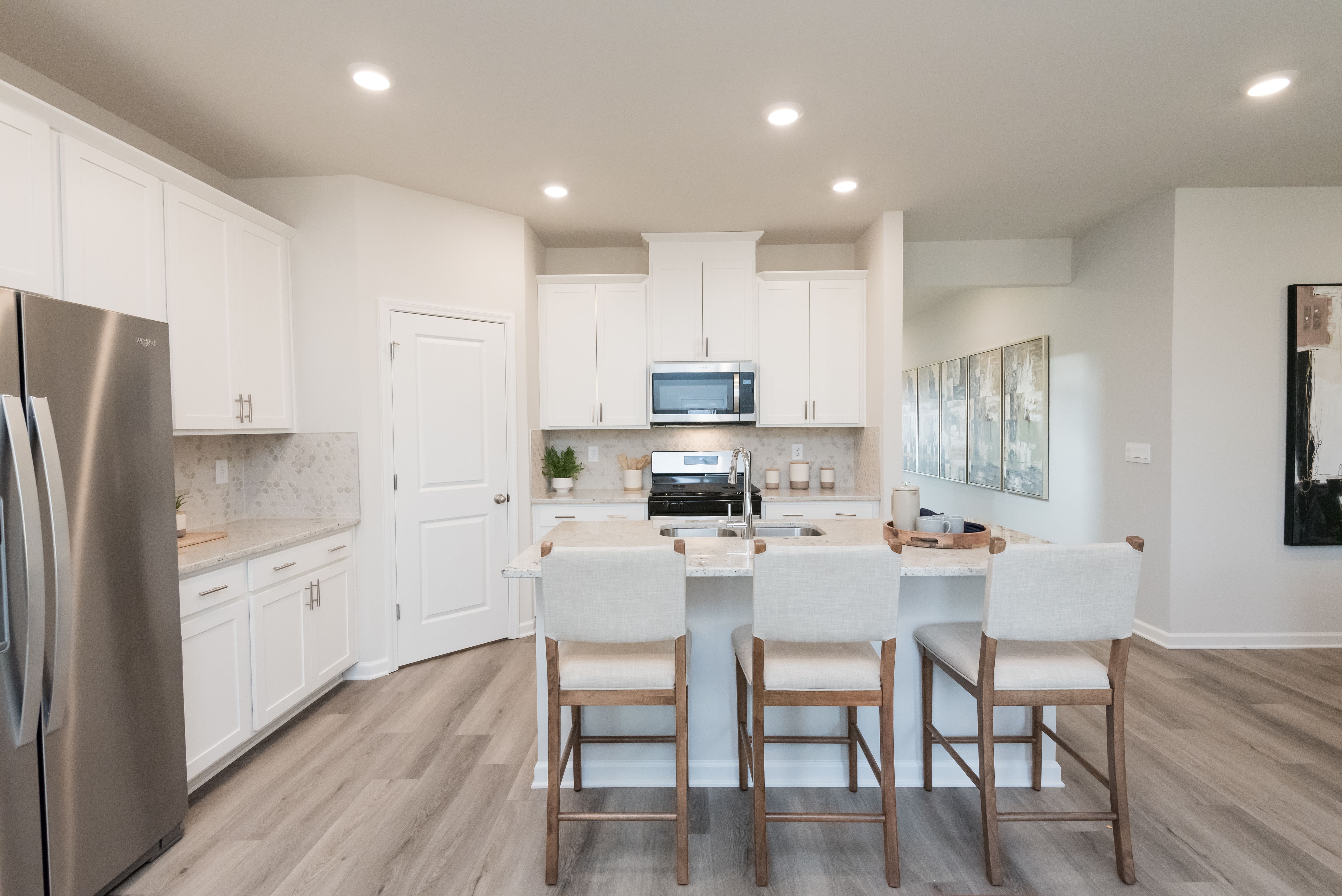 The Chatham floorplan with the Elemental White interior package modeled at Hamilton Crossing.