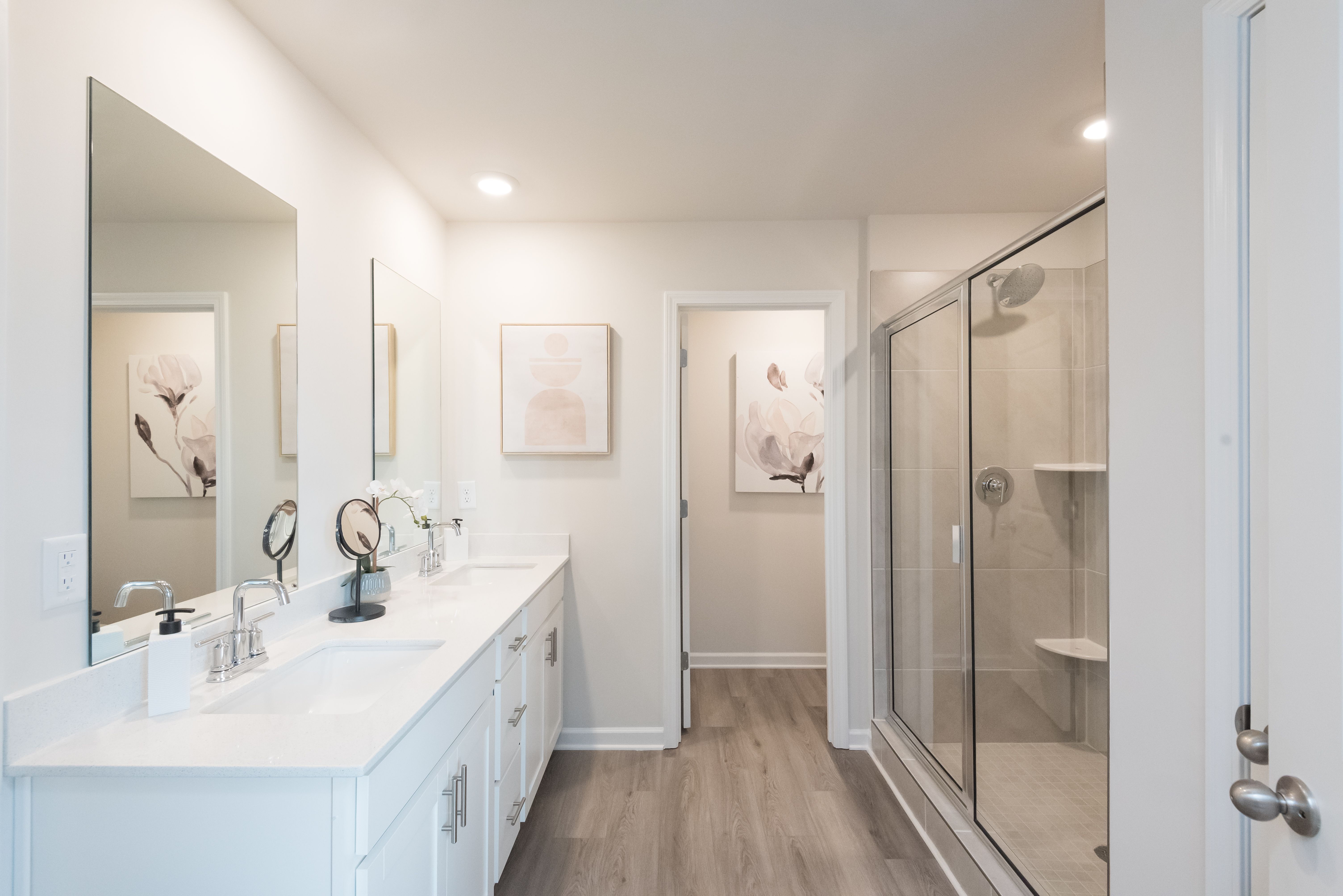 The Chatham floorplan with the Elemental White interior package modeled at Hamilton Crossing.