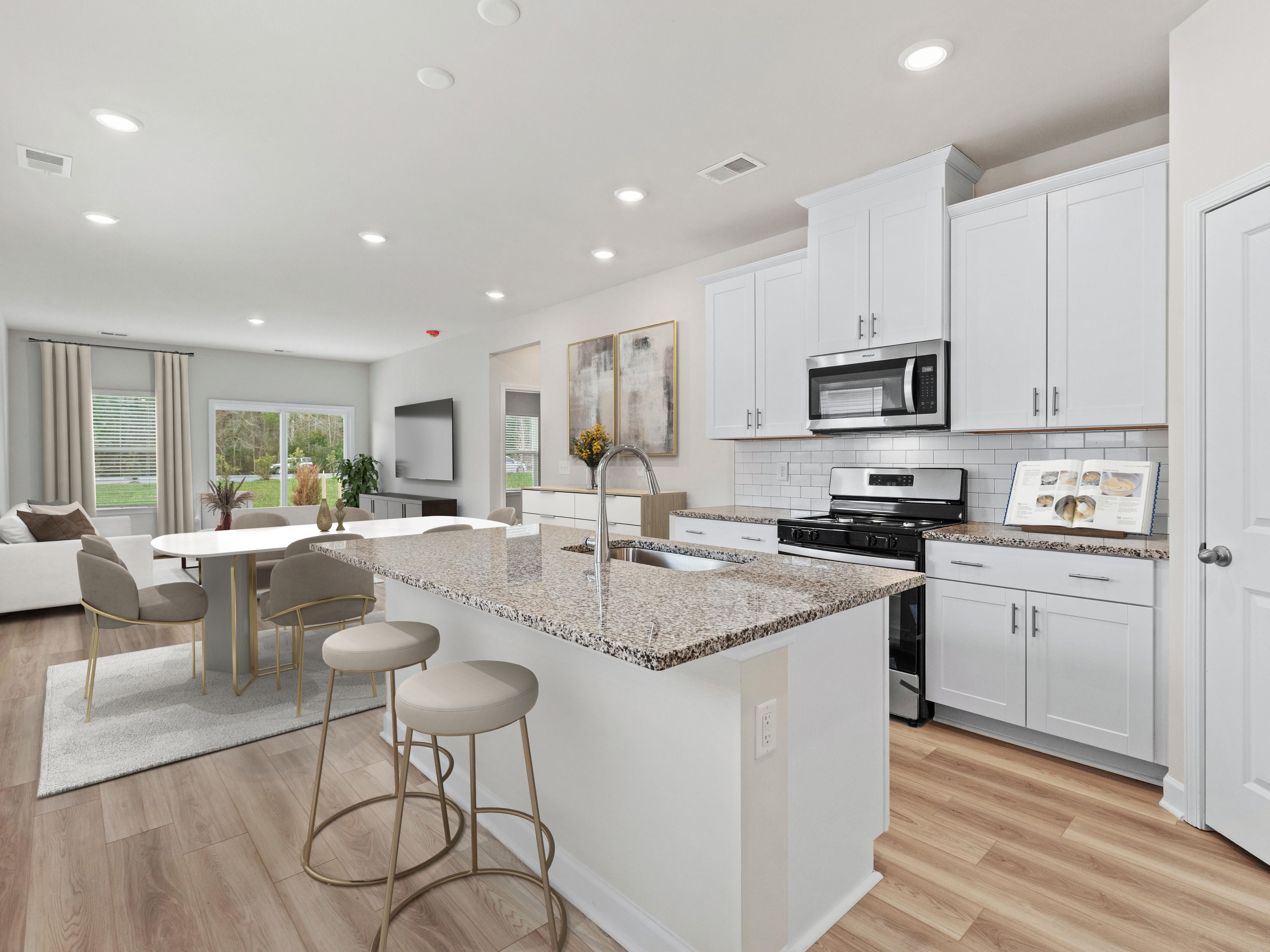 The open-concept plan makes it easy to connect your spaces to host gatherings.