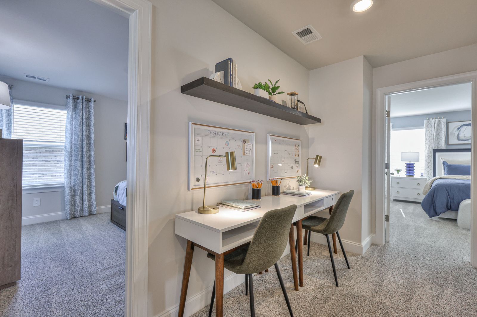 The upstairs lofts gives kids a place to study.