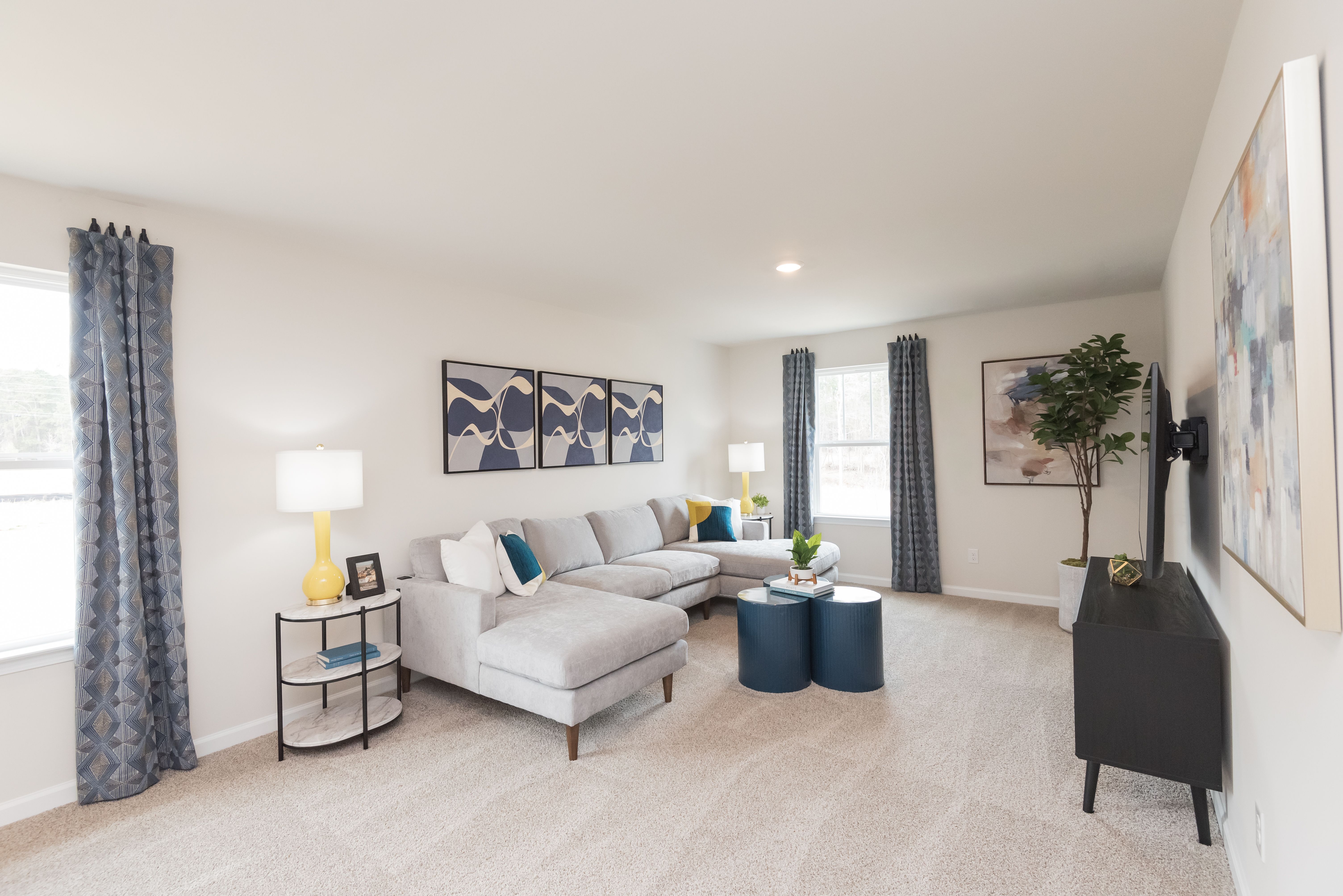 The Taylorsville floorplan with the Lush White interior package modeled at Parkside at Grayson.