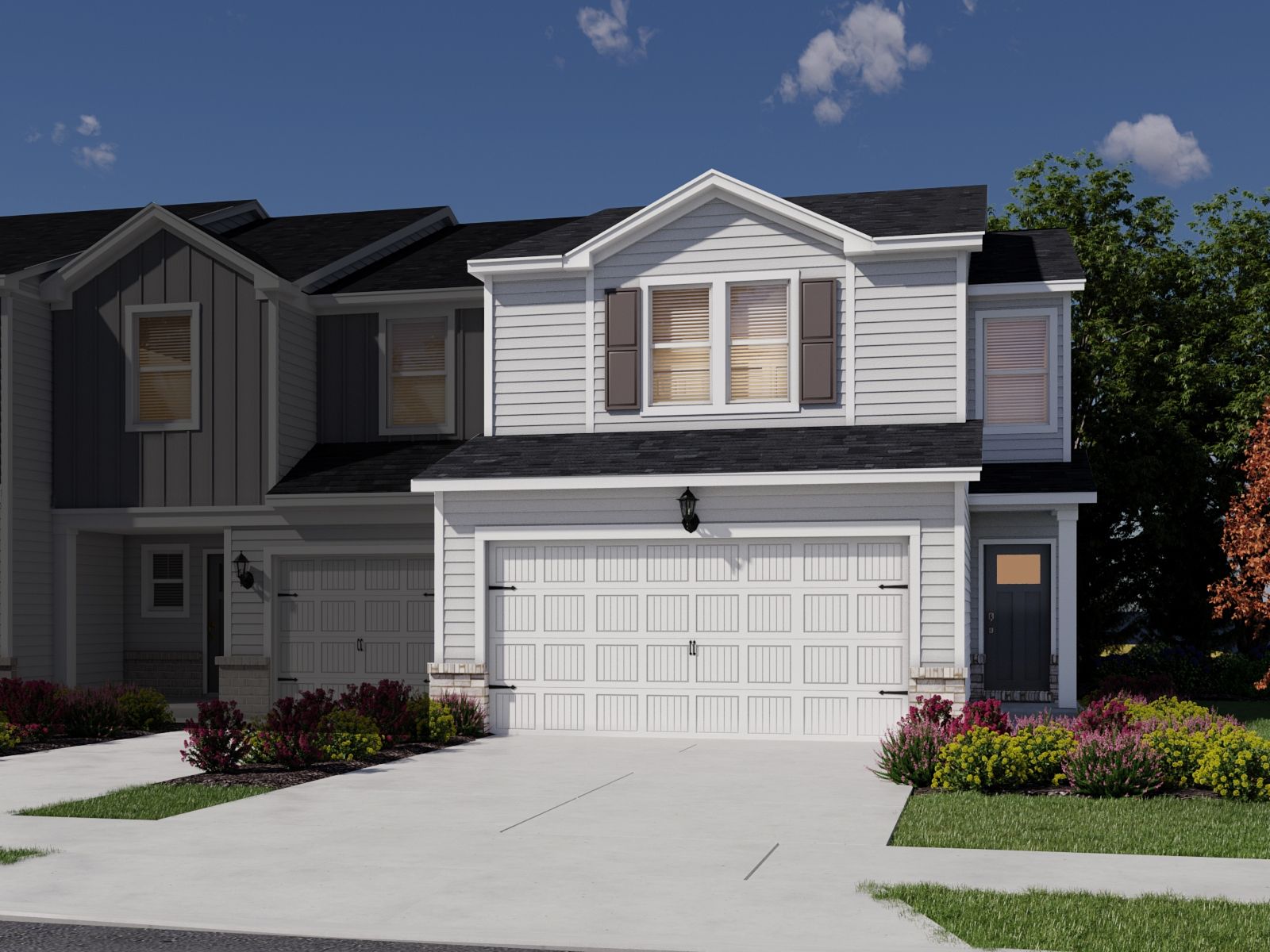 Carmine front exterior at a Meritage Homes community in Mebane, NC.