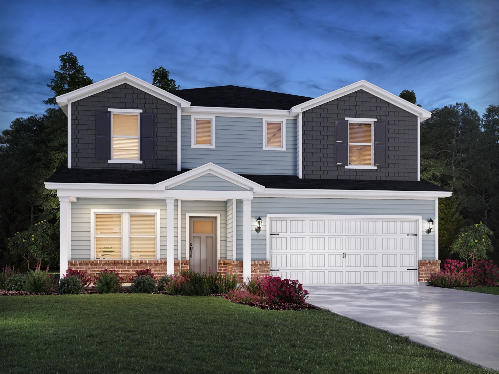 Johnson front exterior at a Meritage Homes community in Angier, NC.