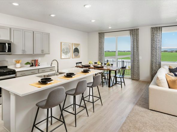 The Residence 6 floorplan interior image taken at a Meritage Homes Community in West Haven, UT.