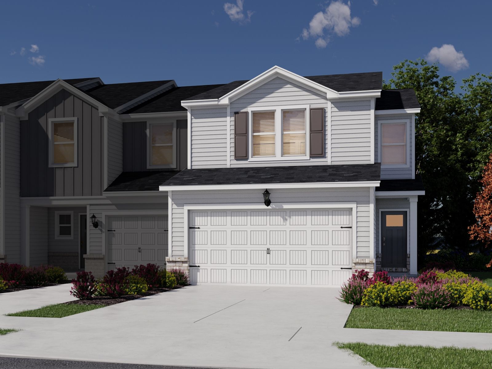 Carmine front exterior at a Meritage Homes community in Mebane, NC.