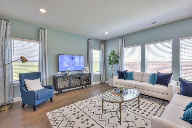 Enjoy movie nights in the spacious great room.