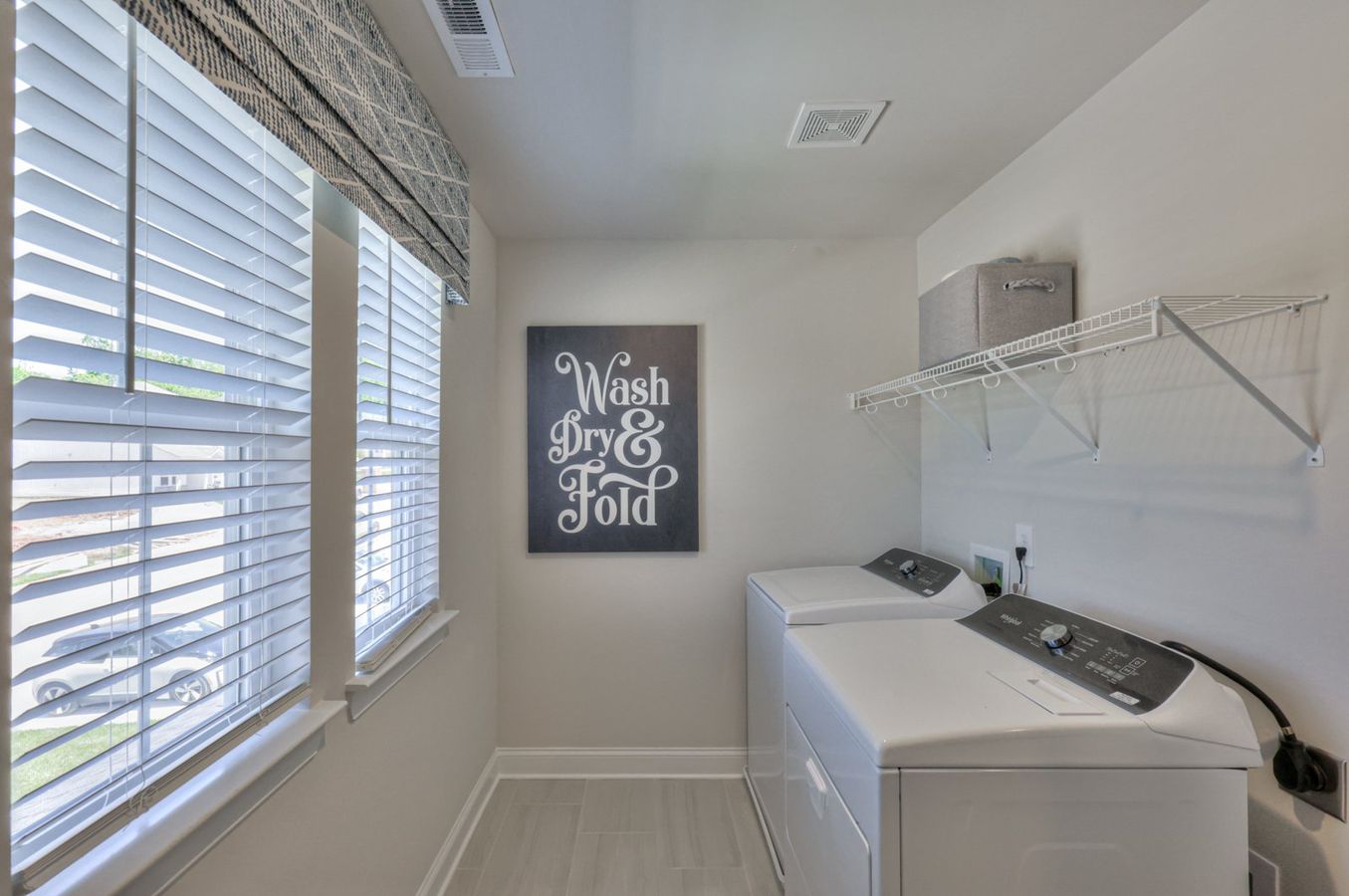 Every home includes a washer and dryer.