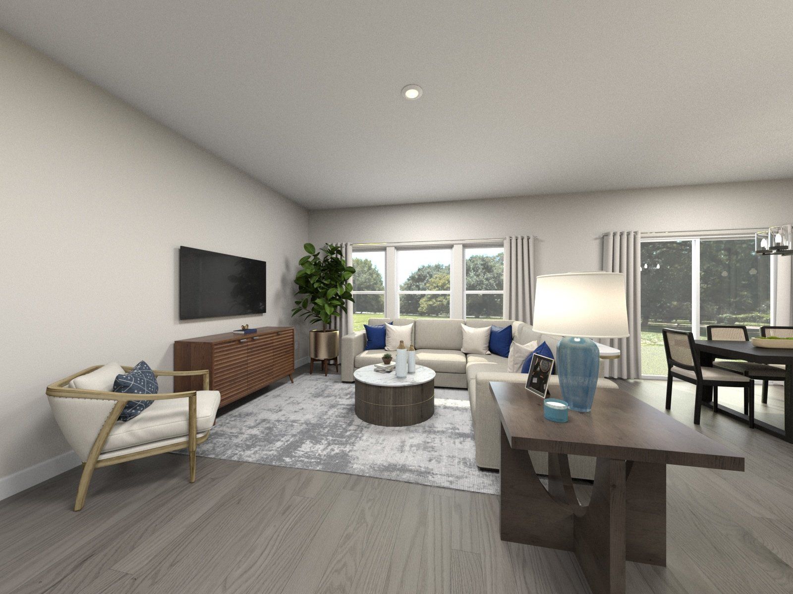 Enjoy family movie nights in the spacious great room.