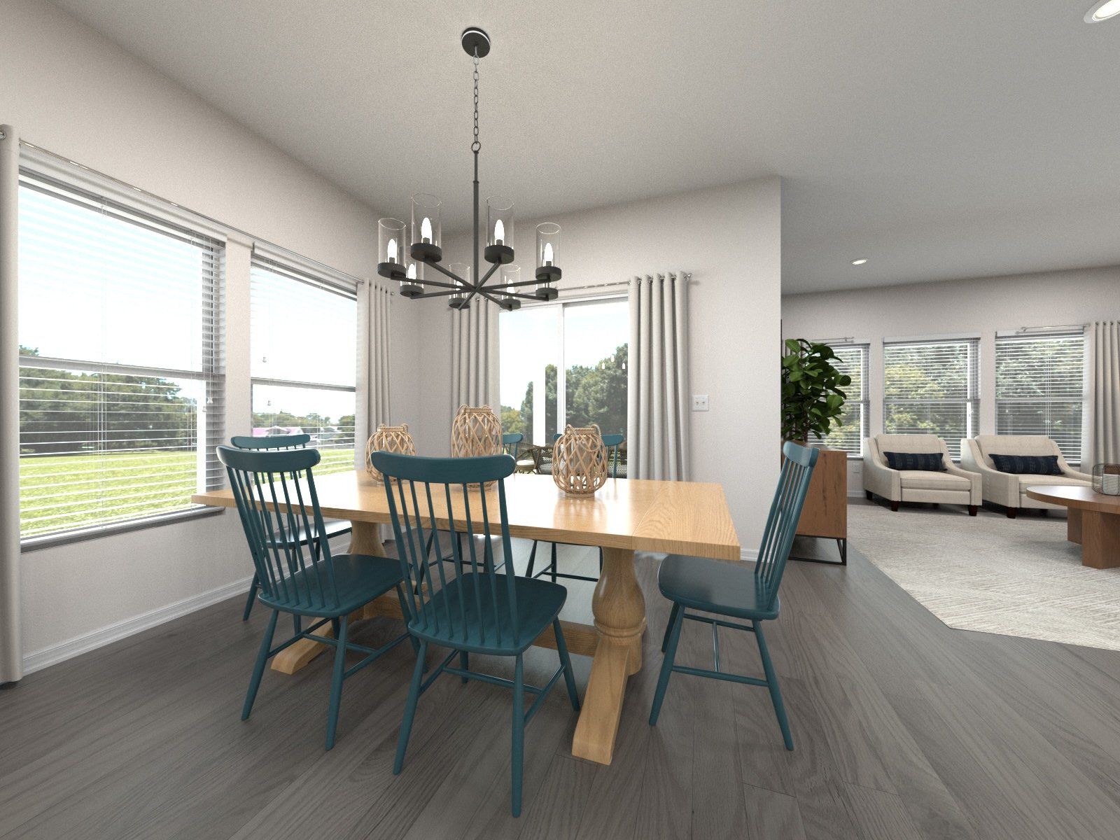 The open-concept floorplan allows for easy entertaining.