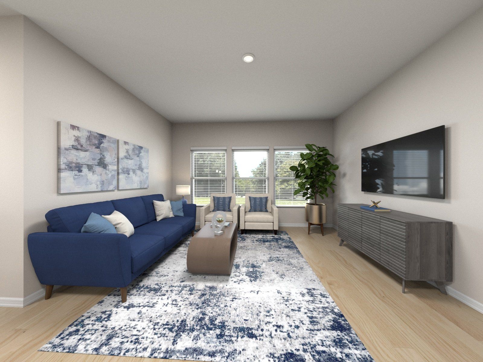 Enjoy family movie nights in the spacious great room.