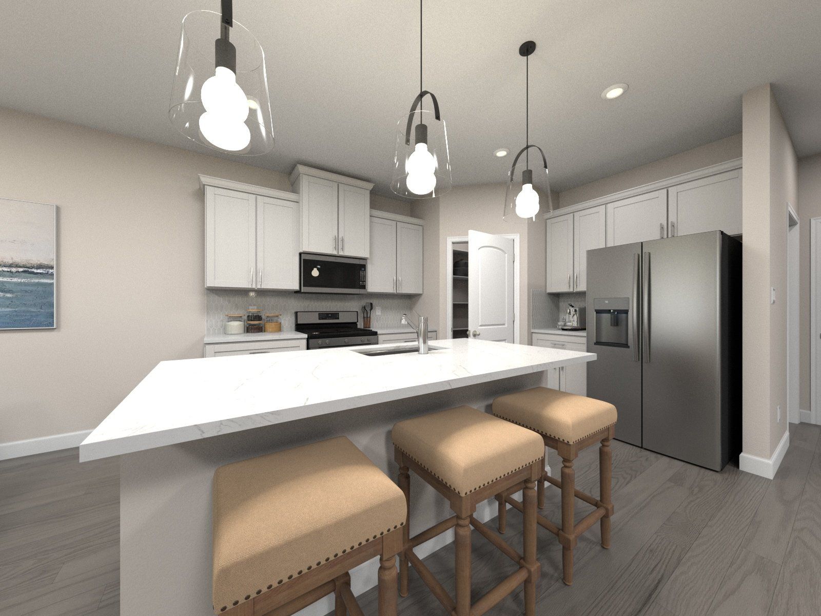 Skip takeout and prep dinner in the well-appointed kitchen.