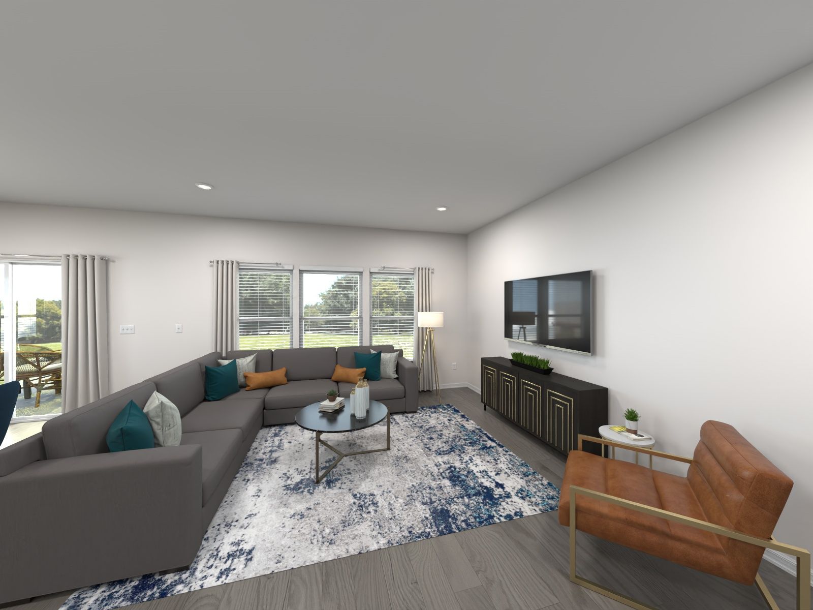 Enjoy family movie nights in the spacious great room.