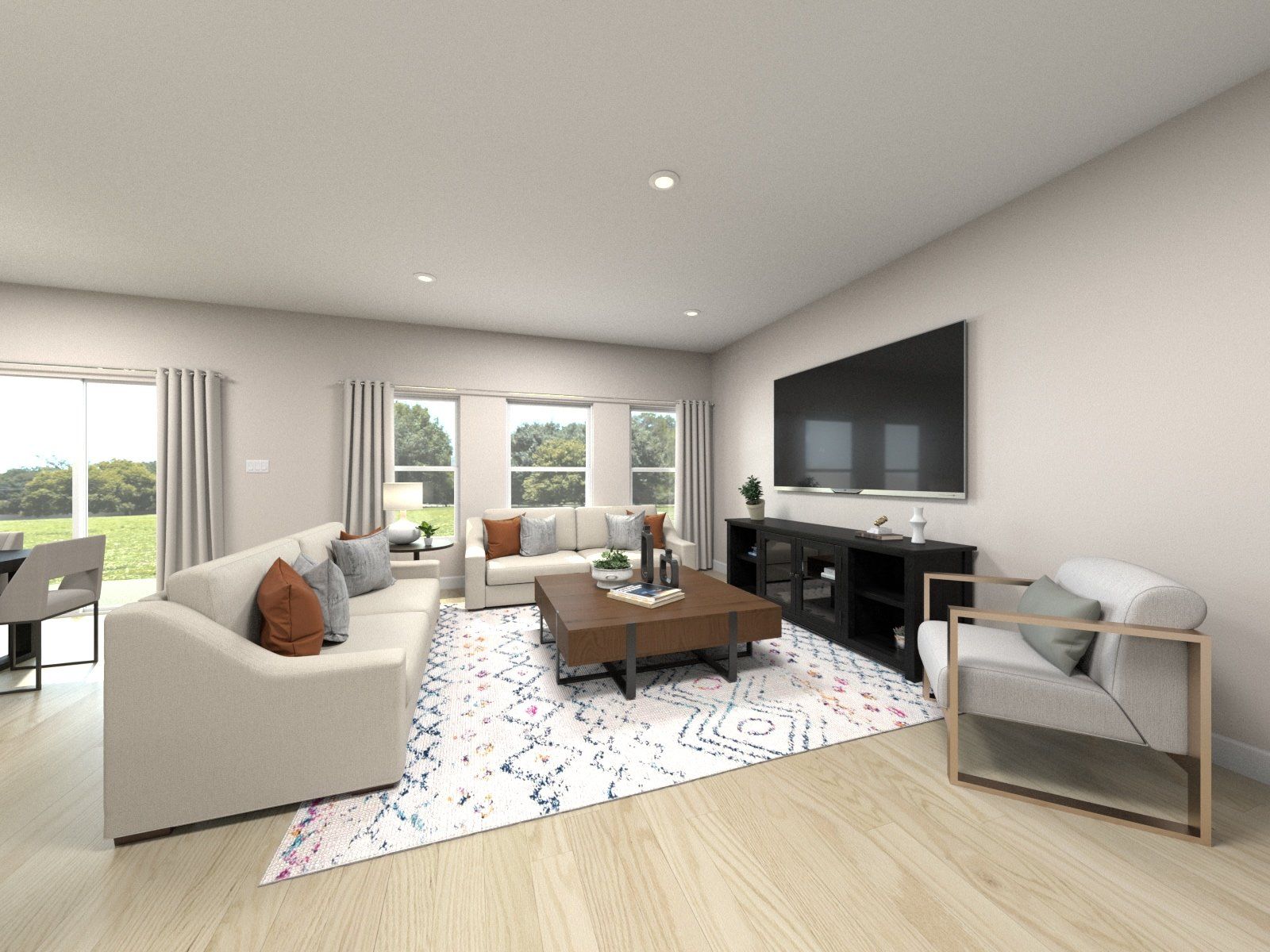 Enjoy family movie nights in the spacious great room.