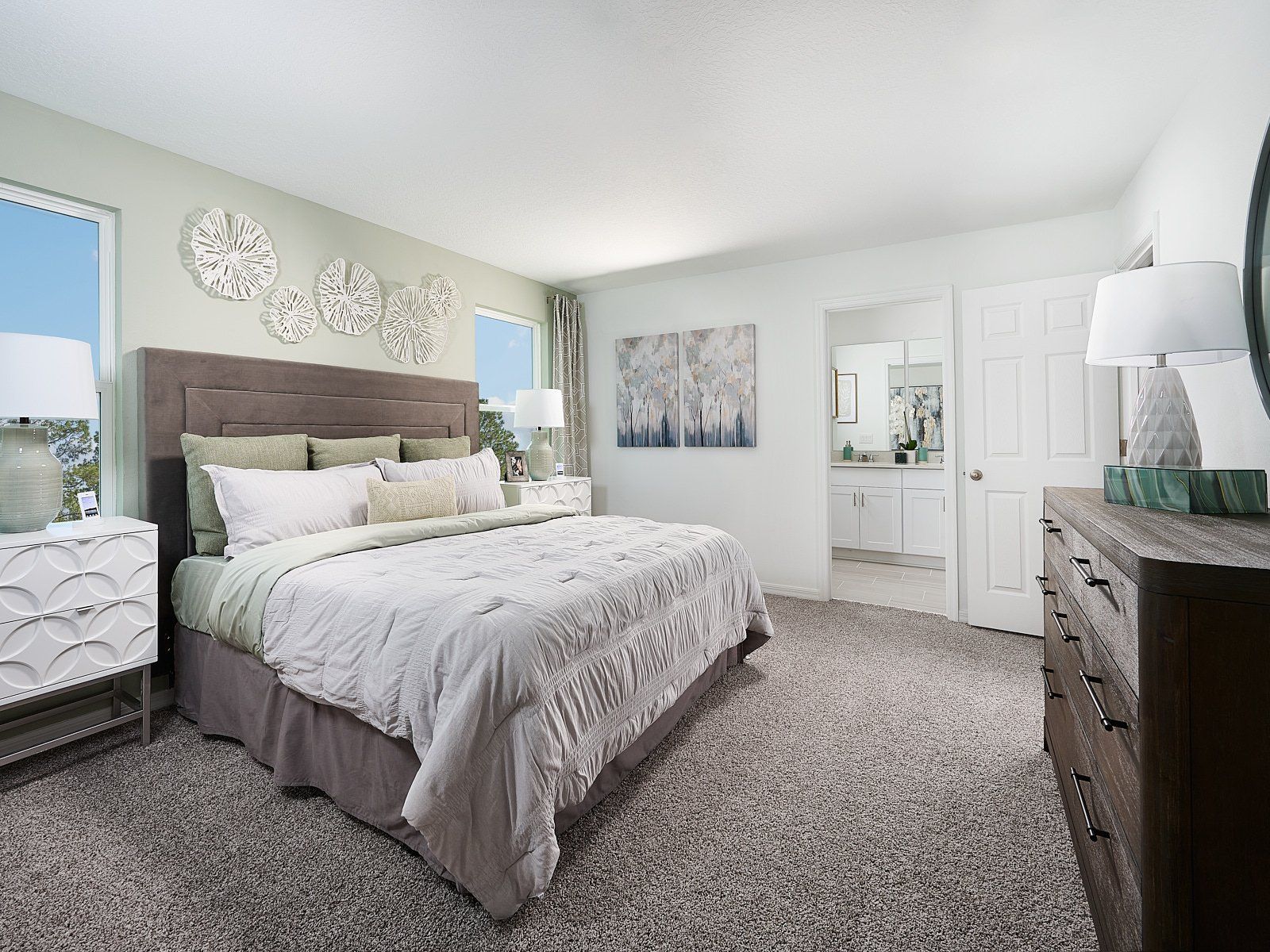 Primary bedroom in the Summit floorplan at The Meadow at Crossprairie