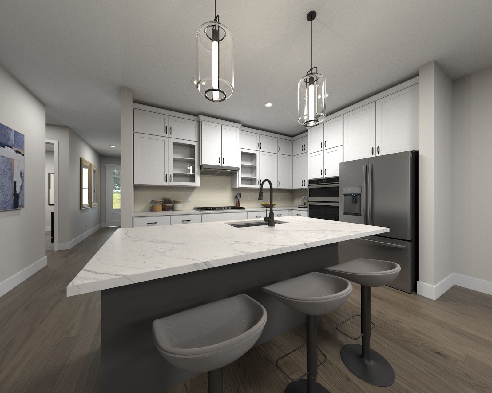Skip takeout and prep dinner in the well-appointed kitchen.