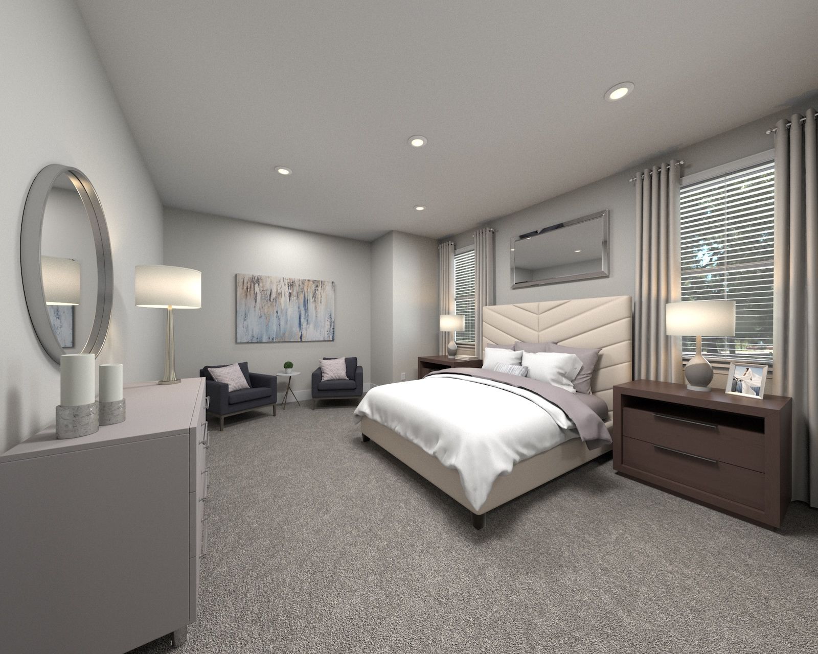 The primary suite offers a private retreat.