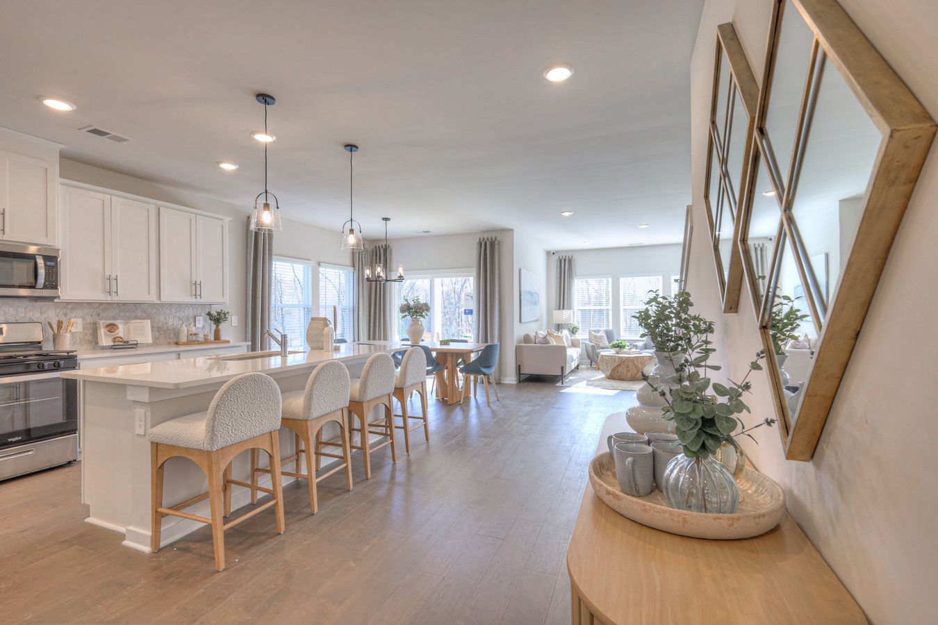 The open-concept floorplan makes entertaining easy.