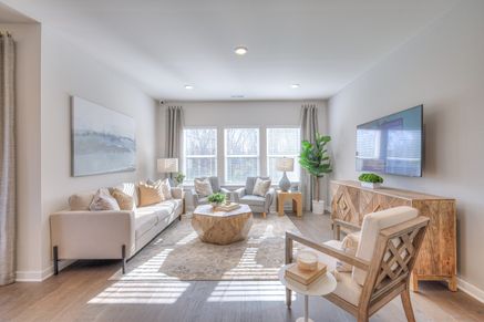 Invite friends and family to watch the big game in the spacious great room.