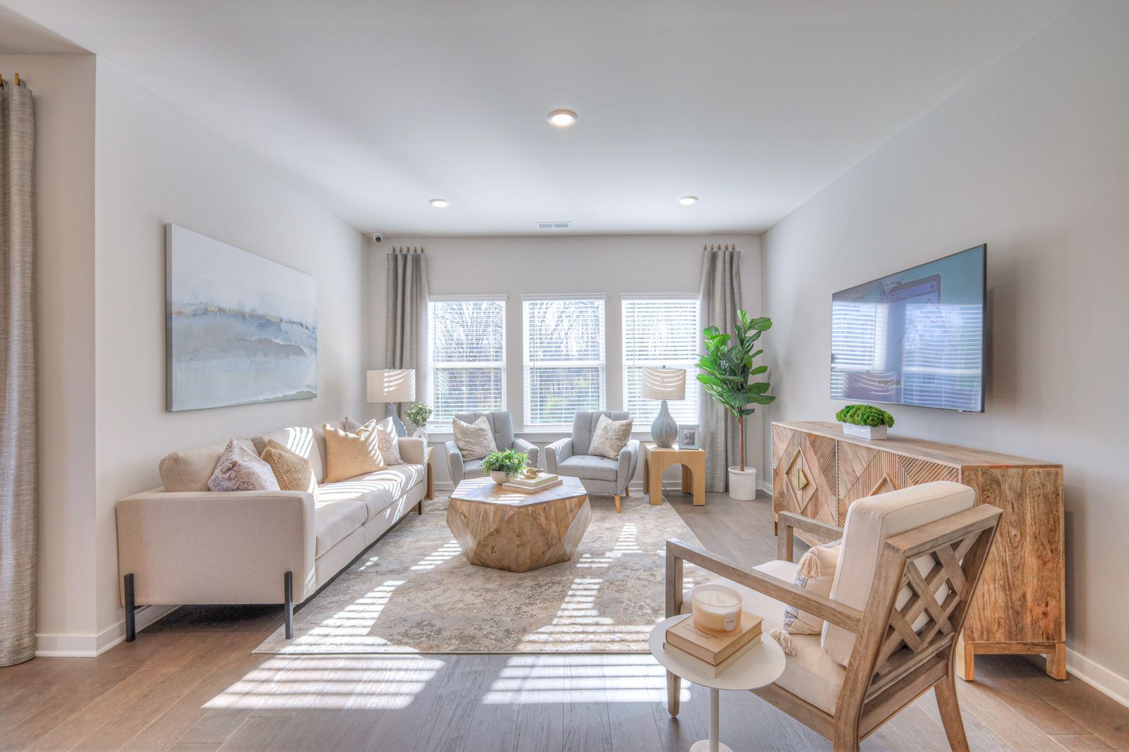 Invite friends and family to watch the big game in the spacious great room.