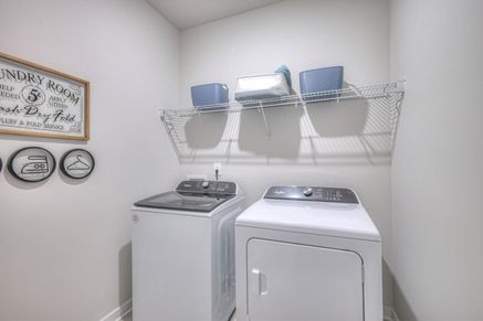 Every homes incudes a washer and dryer.