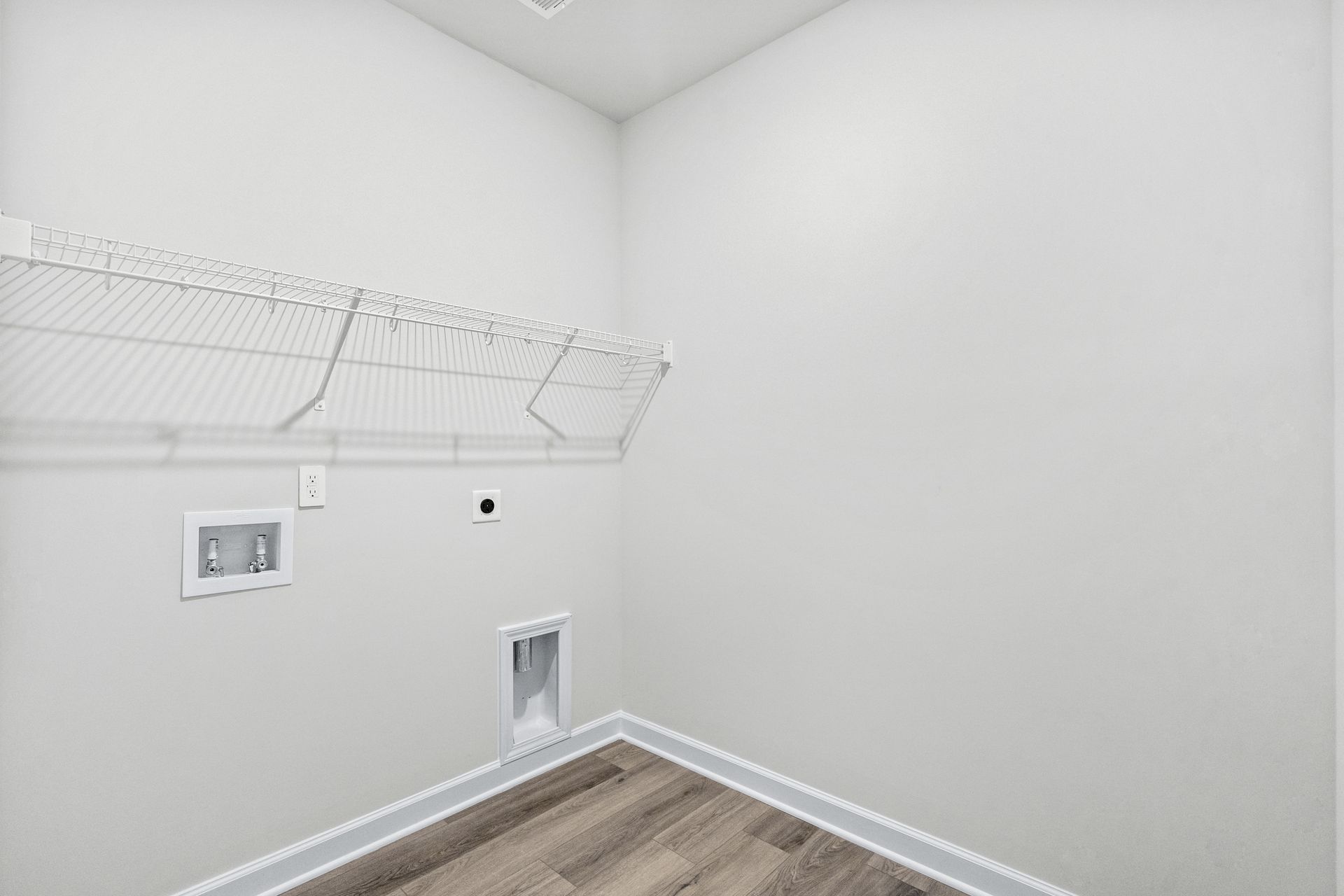 A separate laundry room makes doing chores a breeze.
