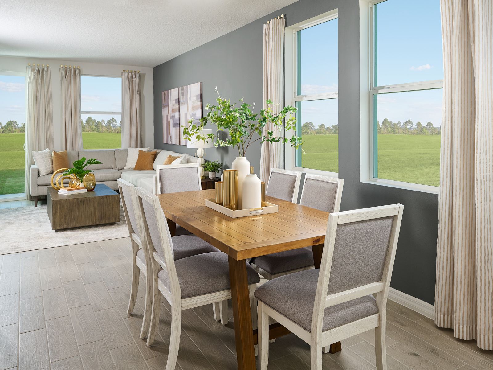 Dining area of the Yellowstone model at Benton Hills.