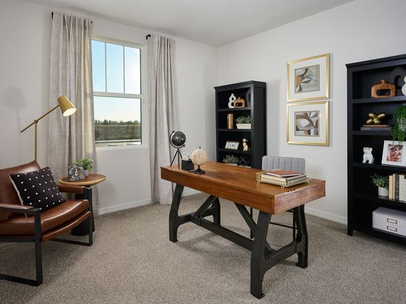 Office in secondary bedroom of the Hibiscus model at Benton Hills.